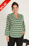 Amelia Crepe Top - Green/Black