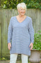 Miley Organic Knit Jumper - Denim/Grey