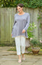 Mae Organic Knit Jumper - Grey/Ivory