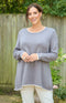 Mae Organic Knit Jumper - Grey/Ivory