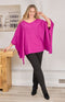 Adriana Knitted Poncho - Orchid