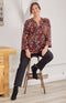 Amelia Crepe Top - Red/Black