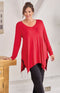 Tristen Jersey Top - Red