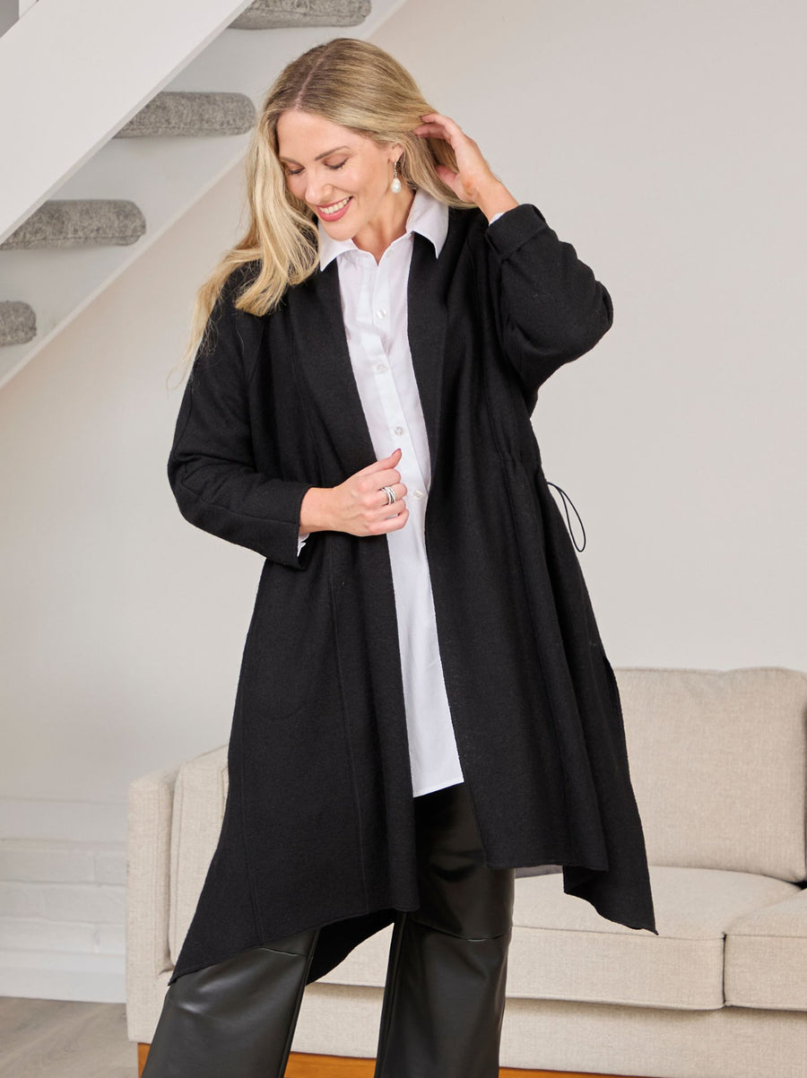 Ulrika By NOEN Boiled Wool Coat - Black