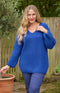 Violet Knitted Jumper - Cobalt