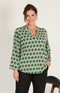 Amelia Crepe Top - Green/Black