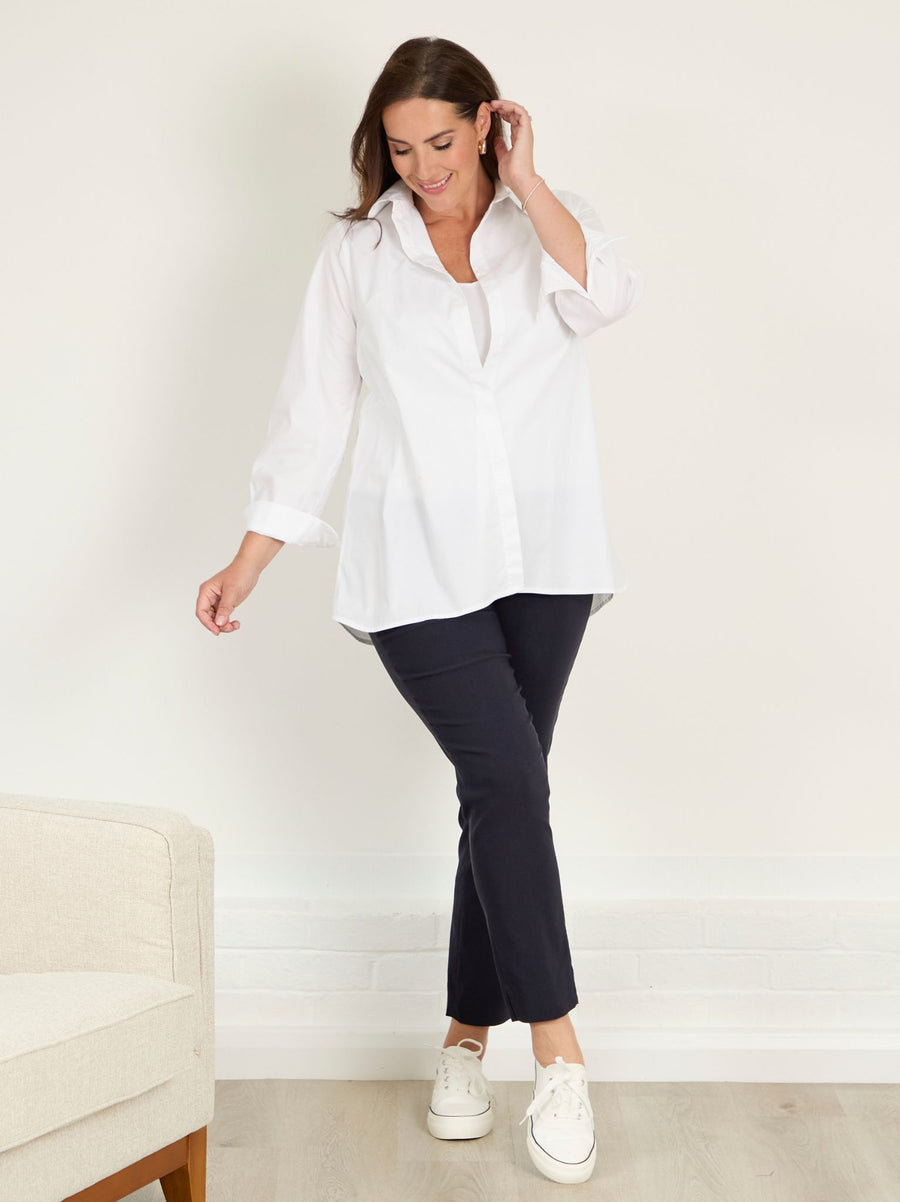 Marie FL by ROBELL Stretch Trouser - Navy