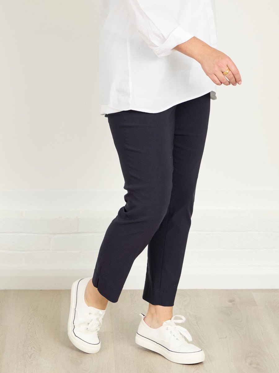 Marie FL by ROBELL Stretch Trouser - Navy