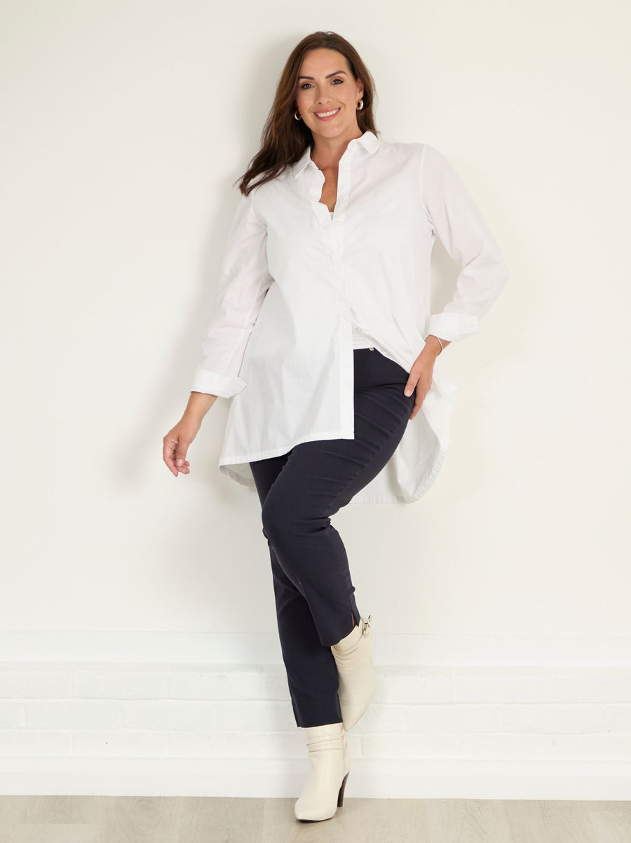 Marie FL by ROBELL Fleece Lined Trouser - Navy