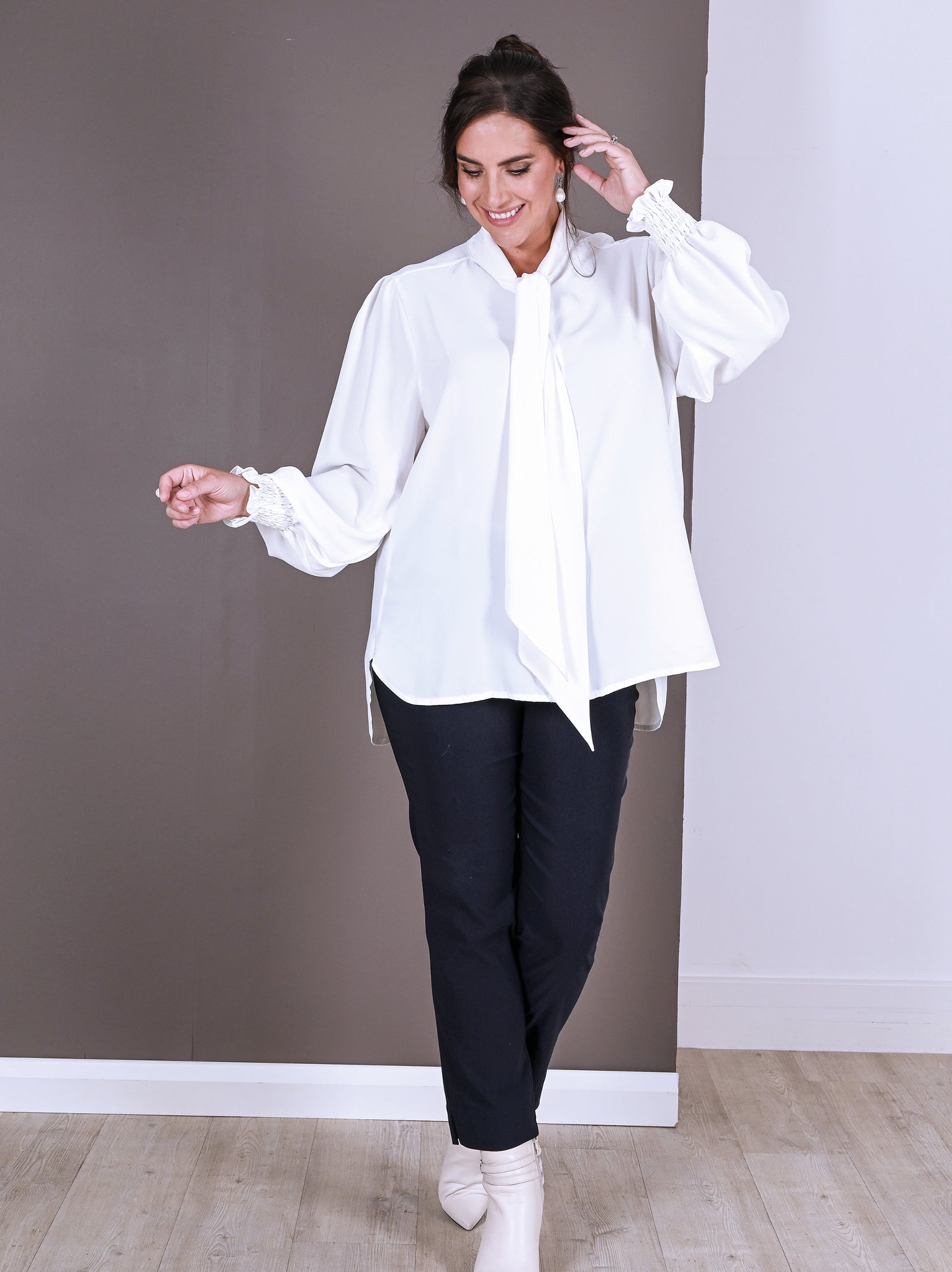 Marie (ROBELL) Fleece Lined Trouser Navy Box2