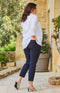Bella (ROBELL) Cuff Stretch Trouser - Navy