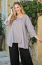 Fiona Viscose/Linen Top - Silver