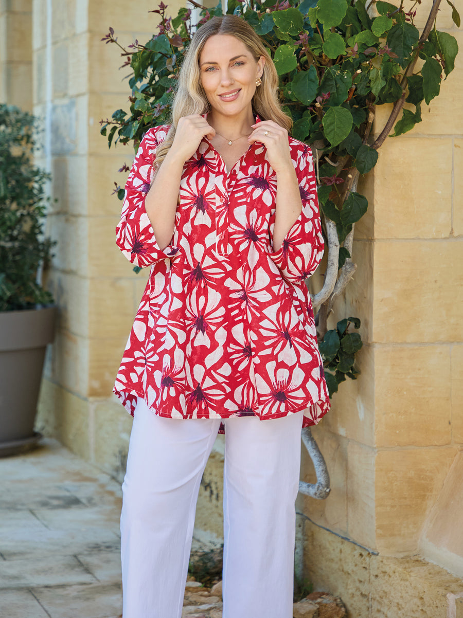 Haven by NOEN Shirt - Red Floral