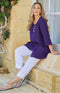 Fiona Viscose/Linen Top - Purple