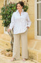 Rita Ponte Di Roma Trouser - Chalk