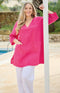 Tillworth Linen Top - Fuchsia