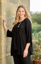 Fiona Viscose/Linen Top - Black