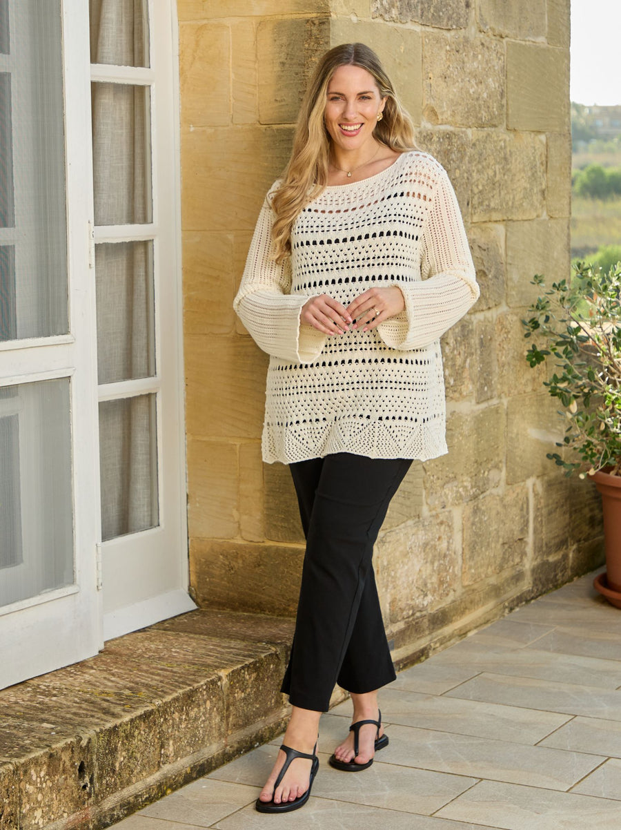 Moira Organic Knit Jumper - Ivory