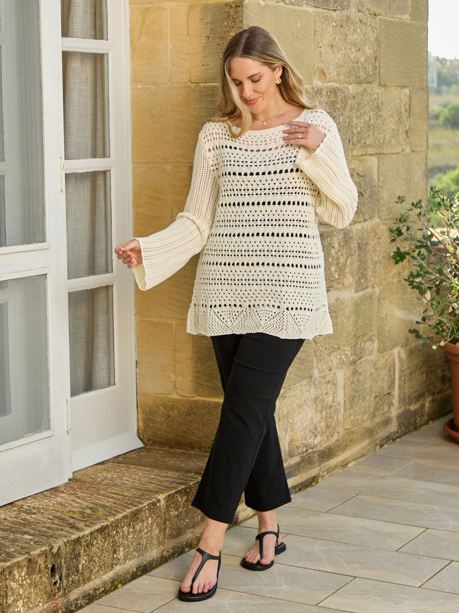 Moira Organic Knit Jumper - Ivory