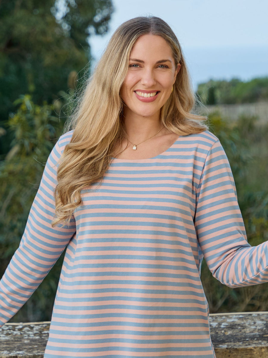Alma Rose/Denim Jersey Top