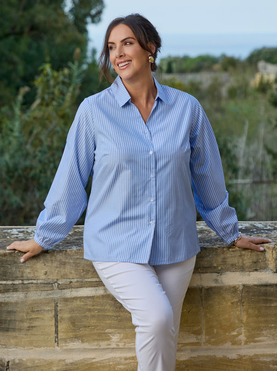 Hendrika by CISO Blue Stripe Shirt