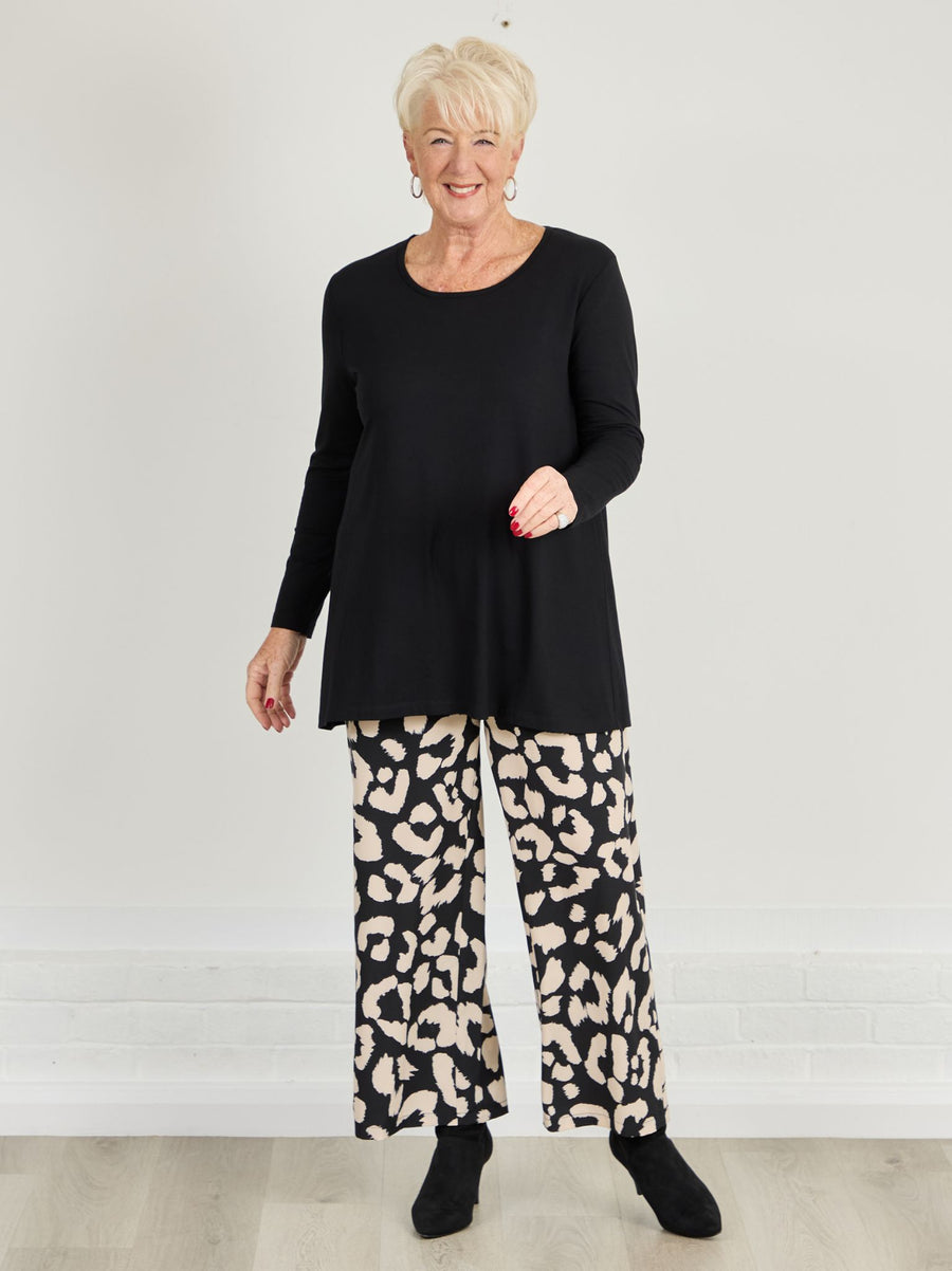 River Crepe Trouser - Blush/Black