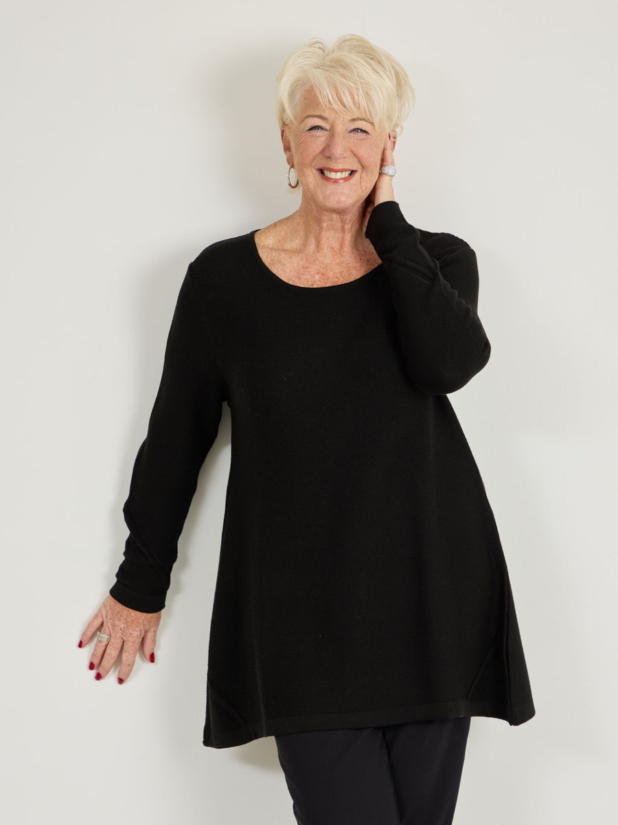 Margaret Knitted Jumper - Black