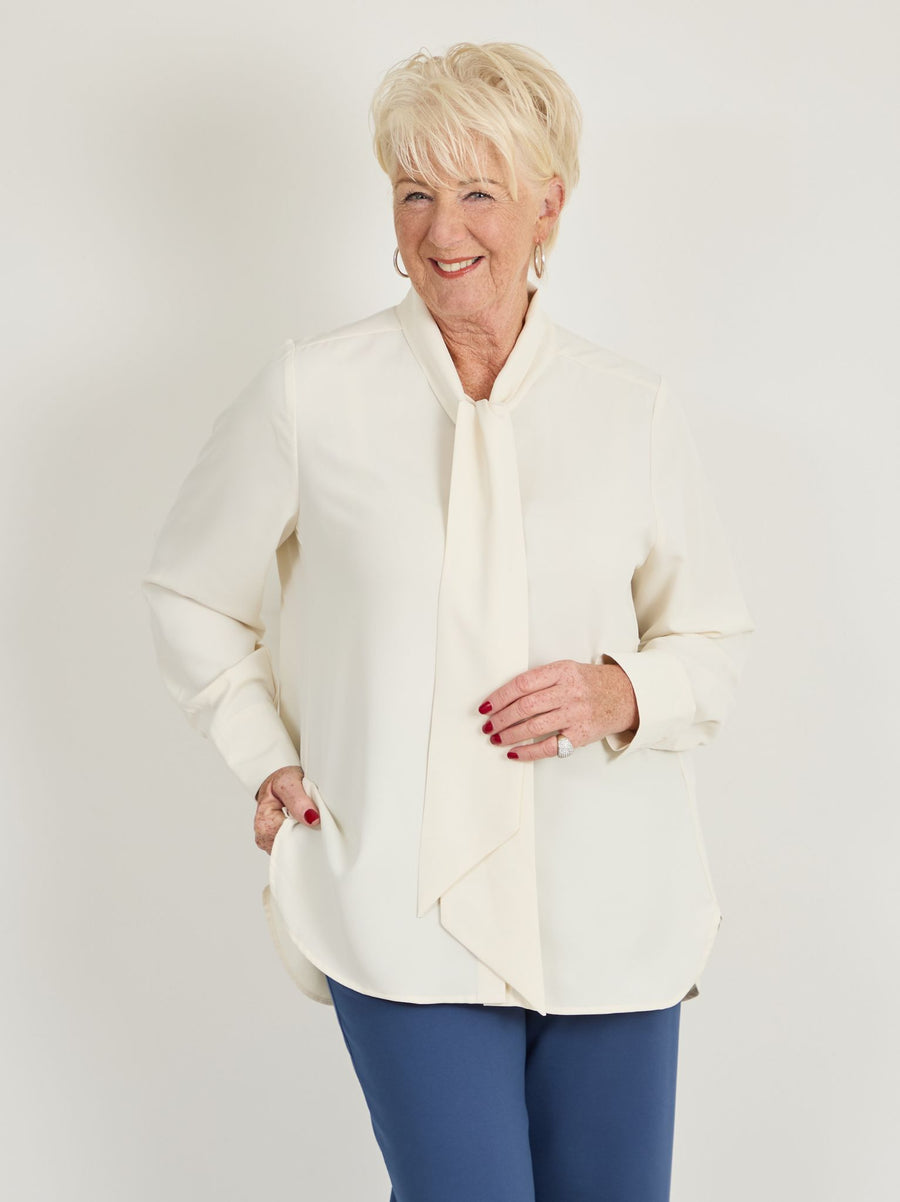 Hilda Crepe Shirt - Ivory