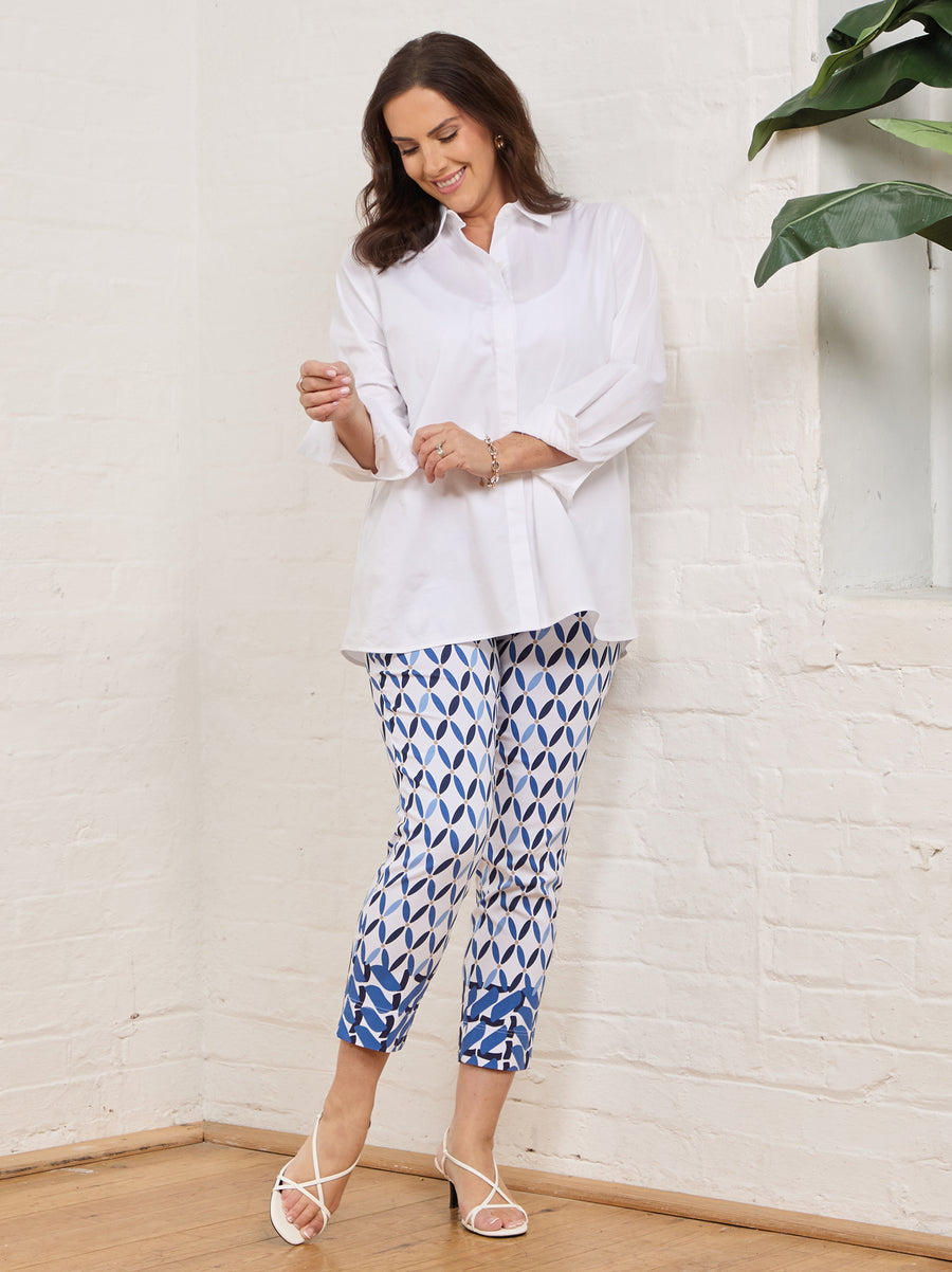 Rose 09 by ROBELL Stretch Trouser - Navy/Blue
