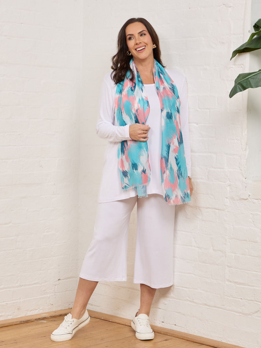 Renee Jersey Culotte Trouser - White