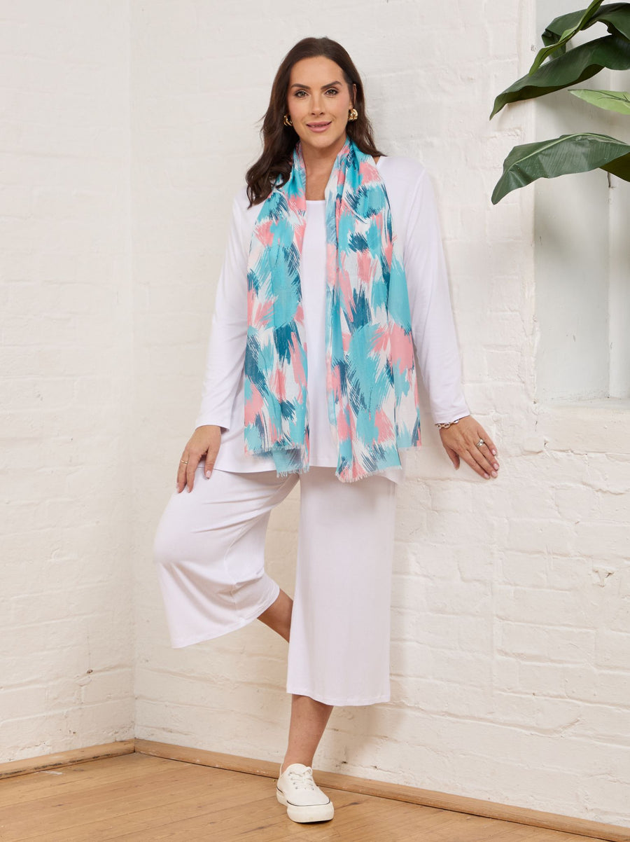 Renee Jersey Culotte Trouser - White
