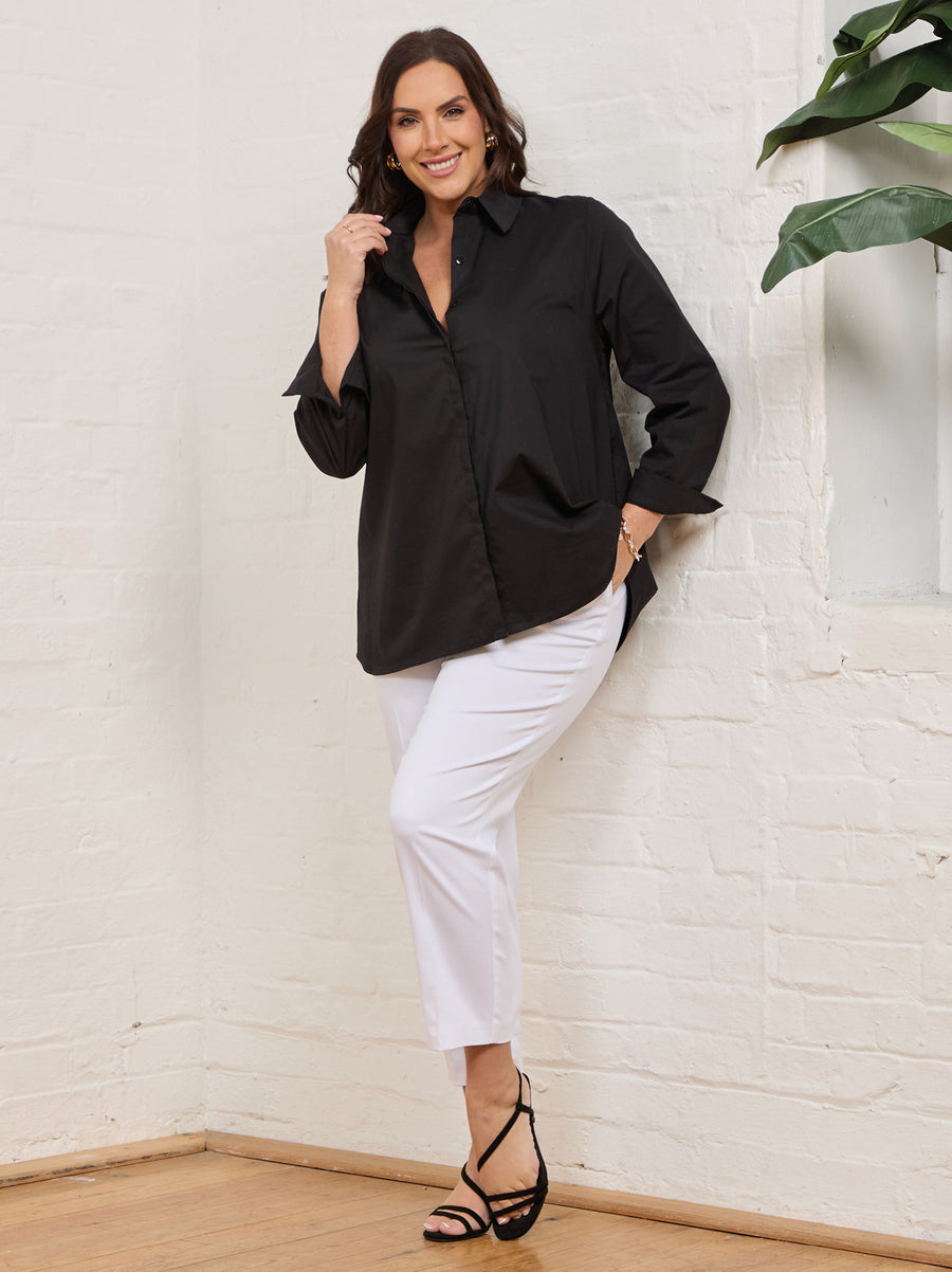 Diana 09 by ROBELL Stretch Trouser - White
