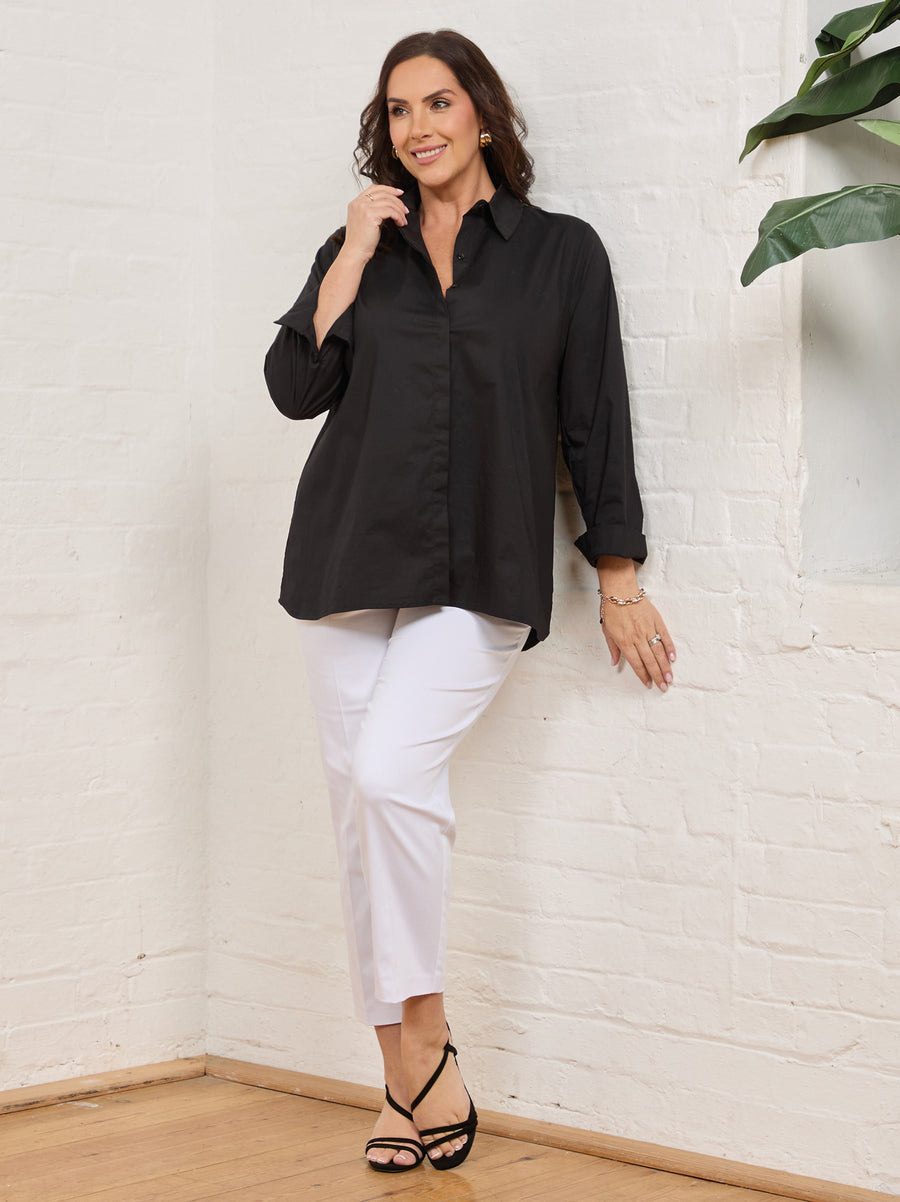 Diana 09 by ROBELL Stretch Trouser - White