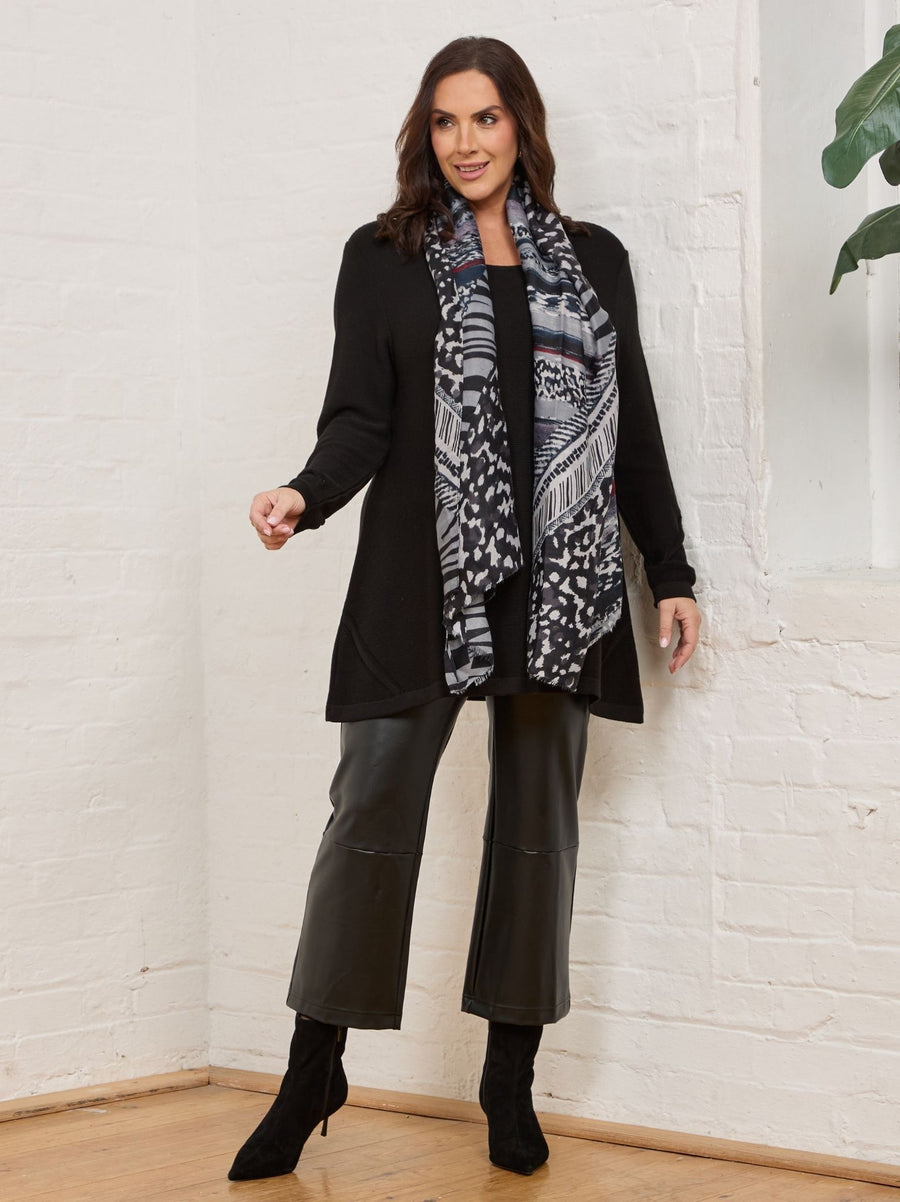 Joella by ROBELL Faux Leather Trousers - Black