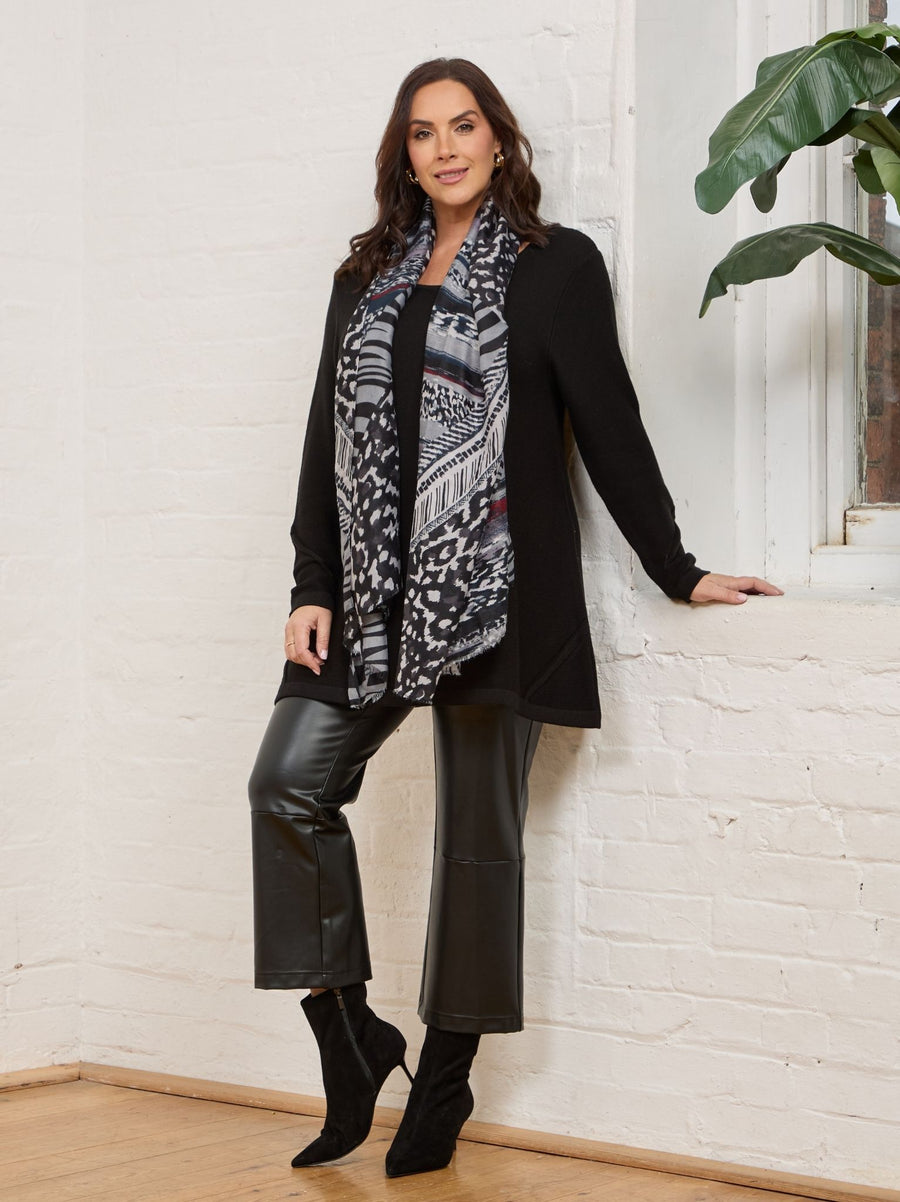 Joella by ROBELL Faux Leather Trousers - Black