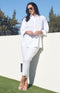 Bella (Robell) Cuff Stretch Trouser - White