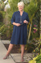 Dahlia Crepe Dress - Navy