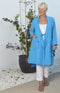 Jolanda Linen/Cotton Jacket - Blue