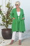 Jolanda Linen/Cotton Jacket - Green