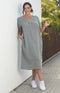 Dasha Fine Linen Dress - Grey