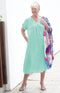 Dasha Fine Linen Dress - Mint