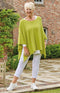 Adriana Knitted Poncho - Lime