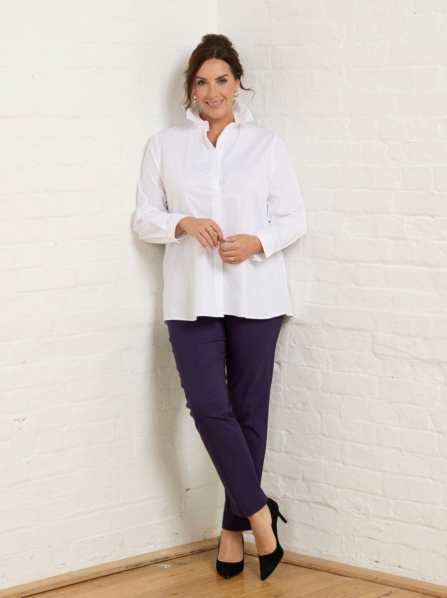 Marie FL by ROBELL Fleece Lined Trouser - Purple