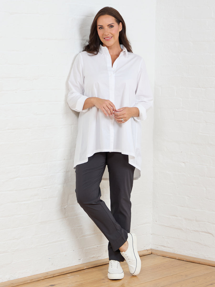 Hester Cotton Shirt - White