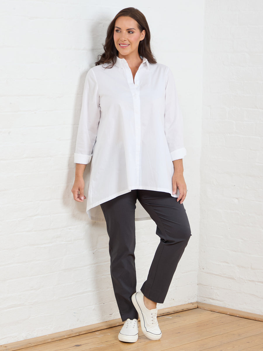 Marie FL by ROBELL Stretch Trouser - Graphite