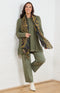 Margaret Cotton Blend Knit Rib Jumper - Khaki