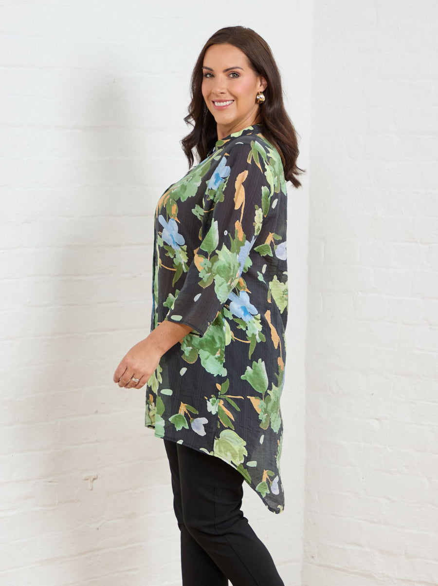 Honor Printed Shirt - Black Floral