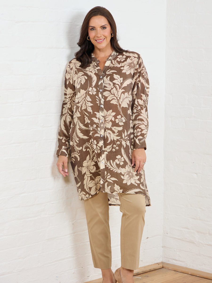 Marie FL by ROBELL Stretch Trouser - Camel