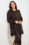 Mia Cotton Blend Rib Knit Jumper - Chocolate