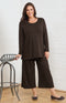 Renee Jersey Culotte Trouser - Chocolate